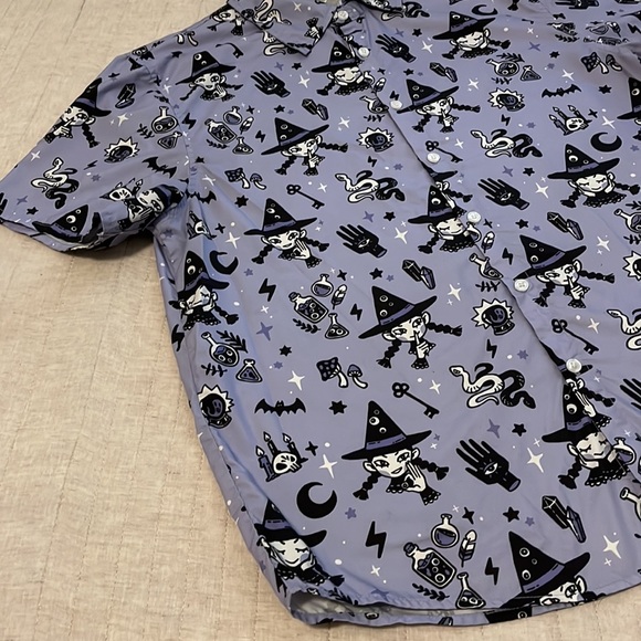 KINWAMONSTER Retired ‘Witchy Vibes’ Print Unisex Button Up - Picture 6 of 11